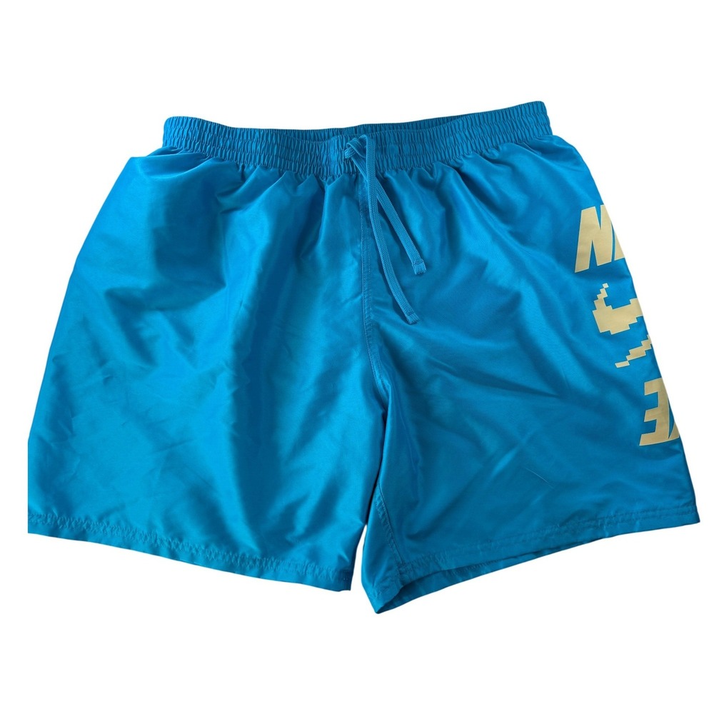 Nike Blue Swim‎ Shorts Athletic Mesh Lined Mens XLarge